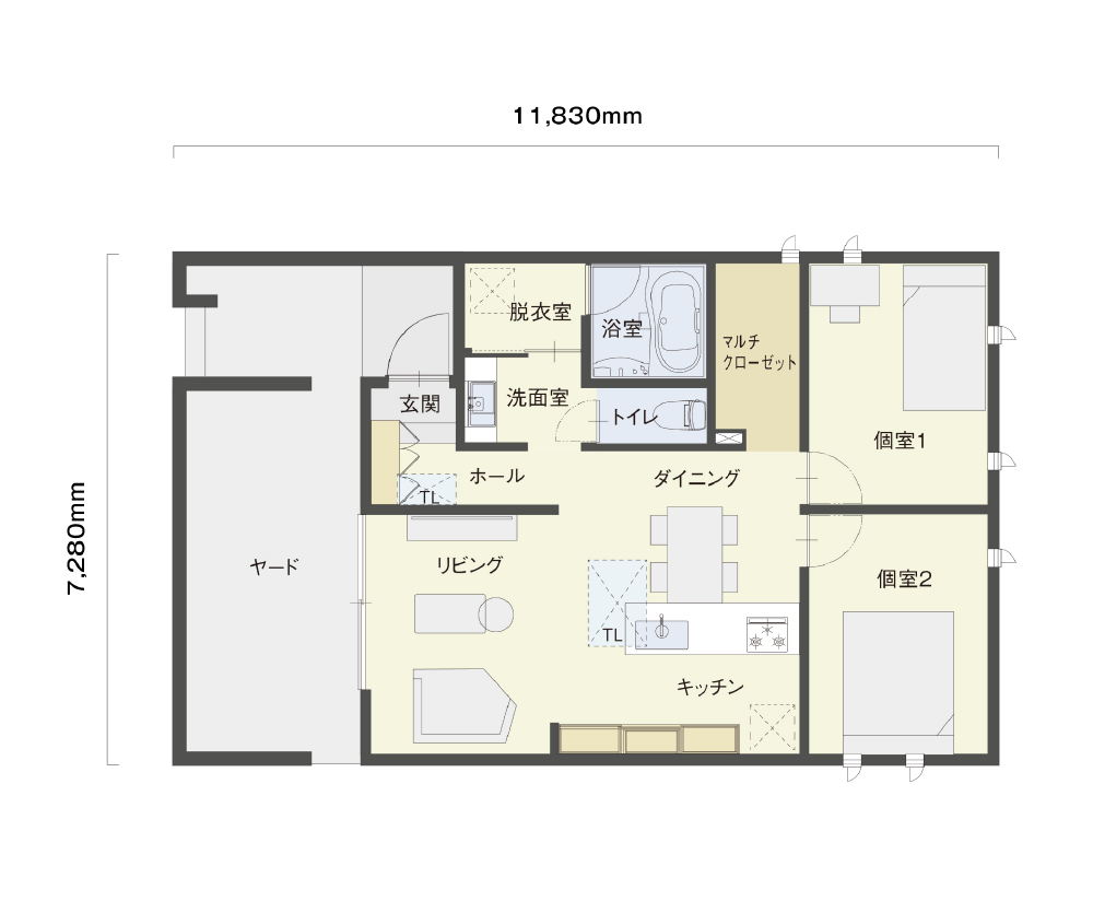 平屋プラン 4×5プラン